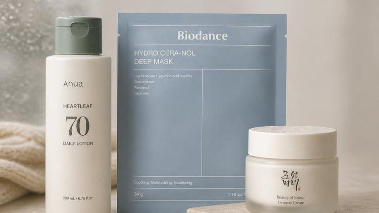Korean skincare products for Irish weather and dry skin barrier support