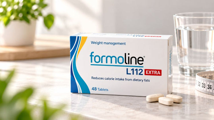 Formoline L112 Extra weight management tablets in 48-tablet packaging.
