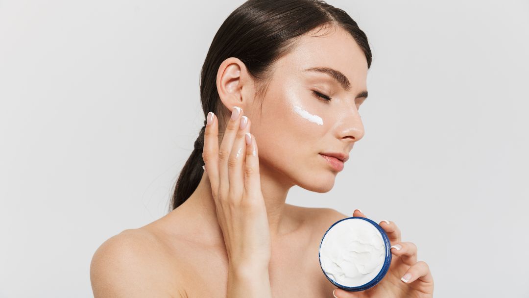 Glass skin Korean skincare routine with dewy, hydrated complexion