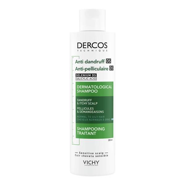 Dercos Anti-Dandruff Shampoo for Normal to Oily Hair with Salicylic Acid, 200ml