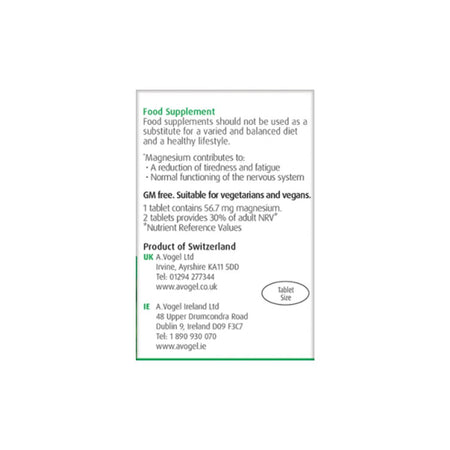 A vogel menopause support packaging (back)
