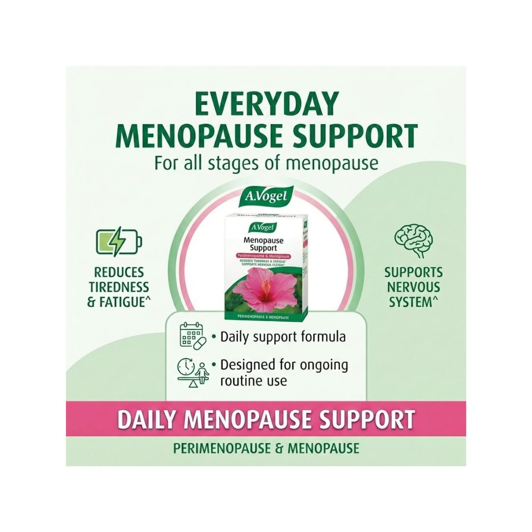 A vogel menopause support packaging benefits graphic