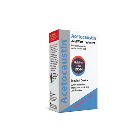Acetocaustin Acid Wart Treatment box on a white background