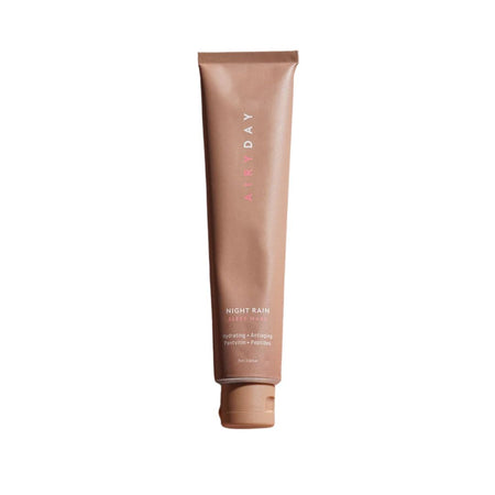 A single tube of AIRDAY Night Rain Hydrating + Antioxidant Serum + Moisturizer on a solid white background.