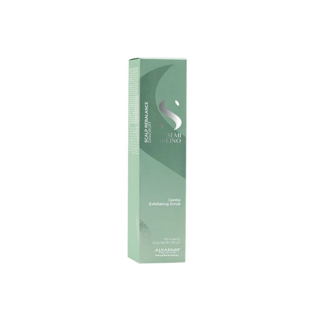 Alfaparf Semi di Lino Scalp Rebalance Gentle Exfoliating Scrub packaging on a white background
