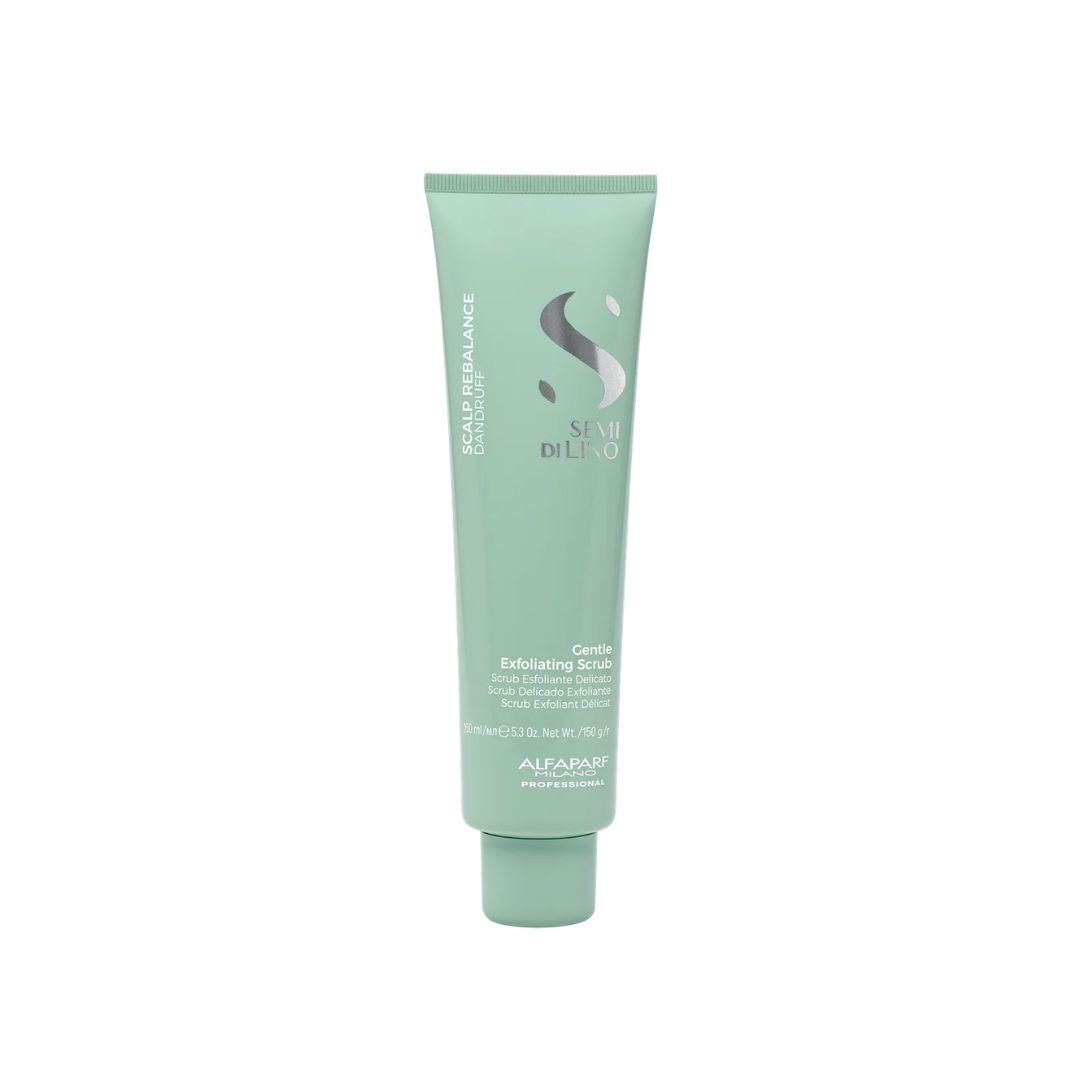 Alfaparf Semi di Lino Scalp Rebalance Gentle Exfoliating Scrub container on a white background