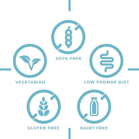 Set of dietary free icons on a white background