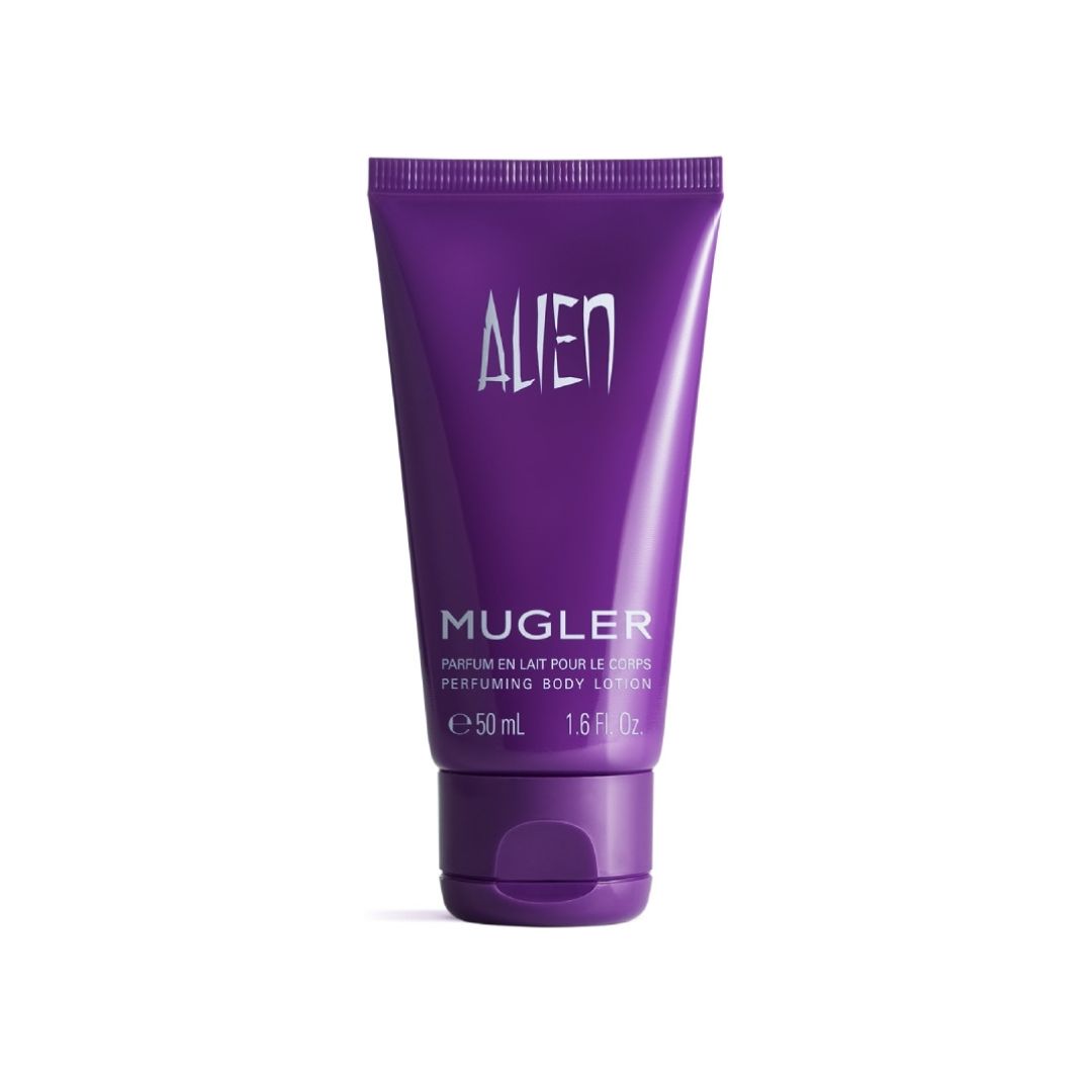 Mugler Alien EDP Gift Set - 50ml body lotion on a white background