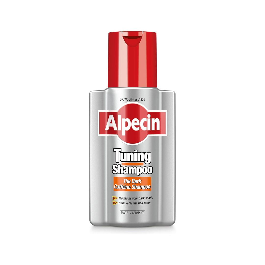 Alpecin Tuning Caffeine Shampoo bottle on a white background