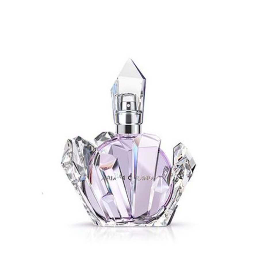 Crystal perfume bottle on a white background
