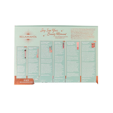 Bellamianta Beauty Boudoir Full Face Collection Gift Set rear angle on a white background