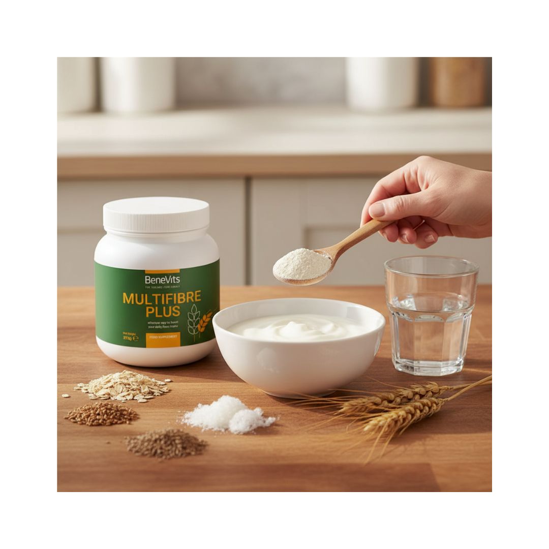 BeneVits Multifibre Plus in use by someone making porridge