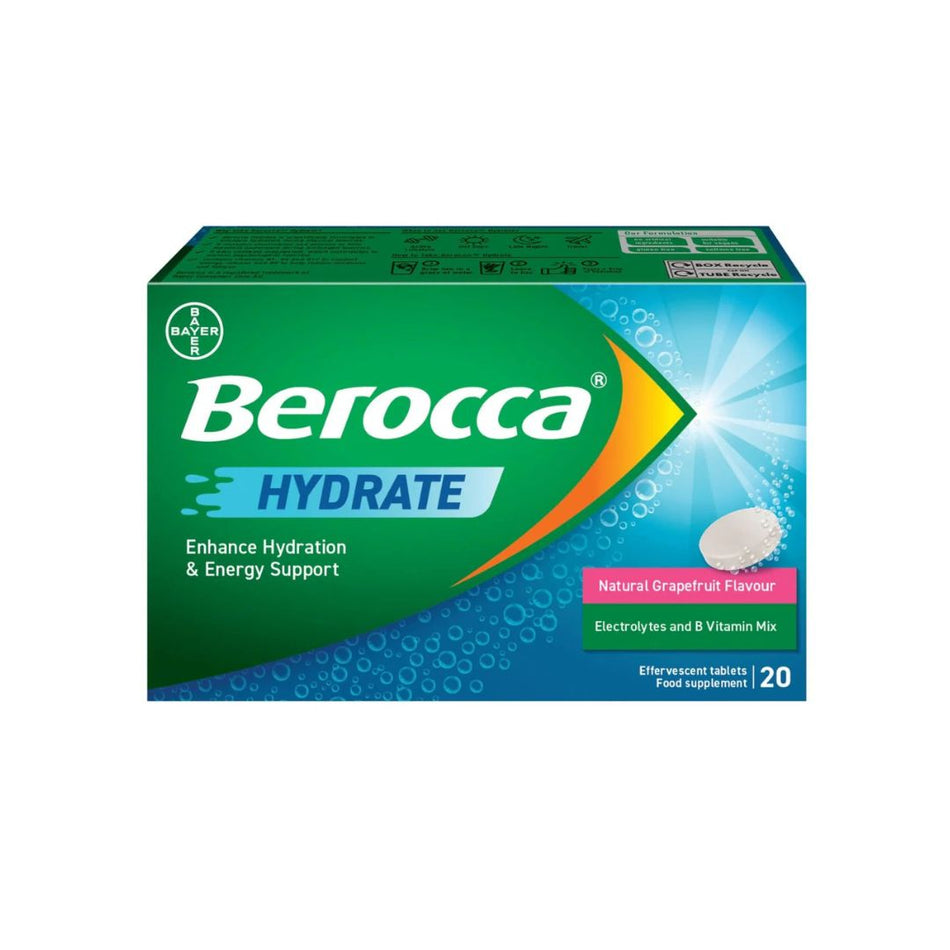 Berocca Hydrate Grapefruit Effervescent Tablets