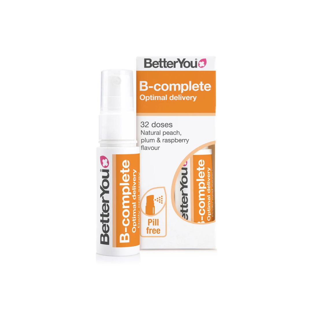 Better You B-Complete Packaging andf Spray Bottle on white background