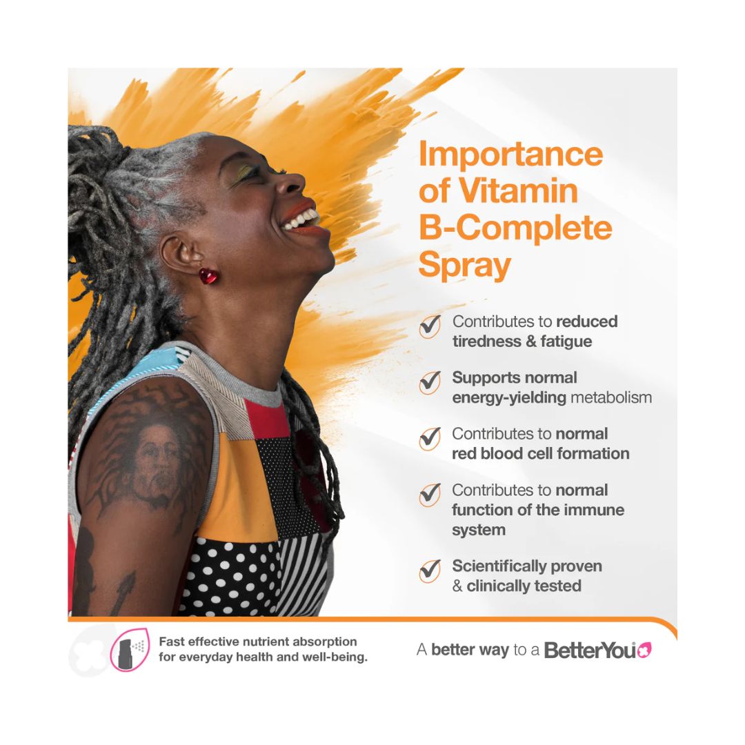 Better You B-Complete Informative image listing the importance of vitamin B