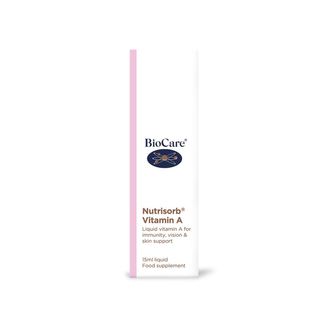 BioCare Nutrisorb Vitamin A packaging on a white background