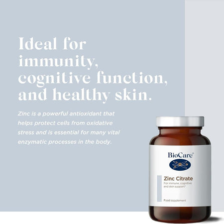 BioCare Zinc Citrate 90 Tablets product information image
