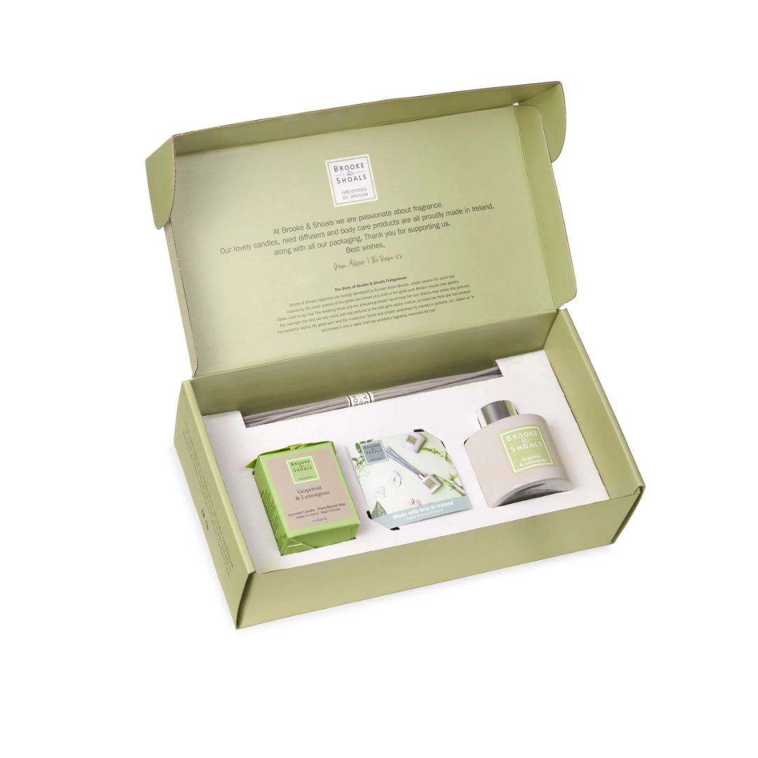 Brooke & Shoals Grapefruit & Lemongrass Gift Box on a white background