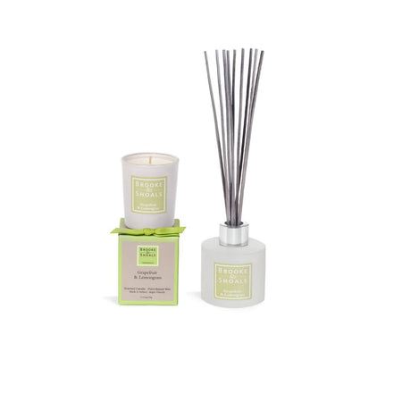 Brooke & Shoals Grapefruit & Lemongrass Gift Box contents on a white background
