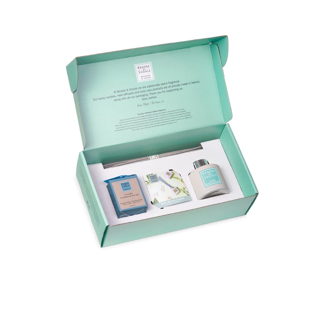 Brooke & Shoals Lavender Cyclamen & Sea Salt Gift Set on a white background