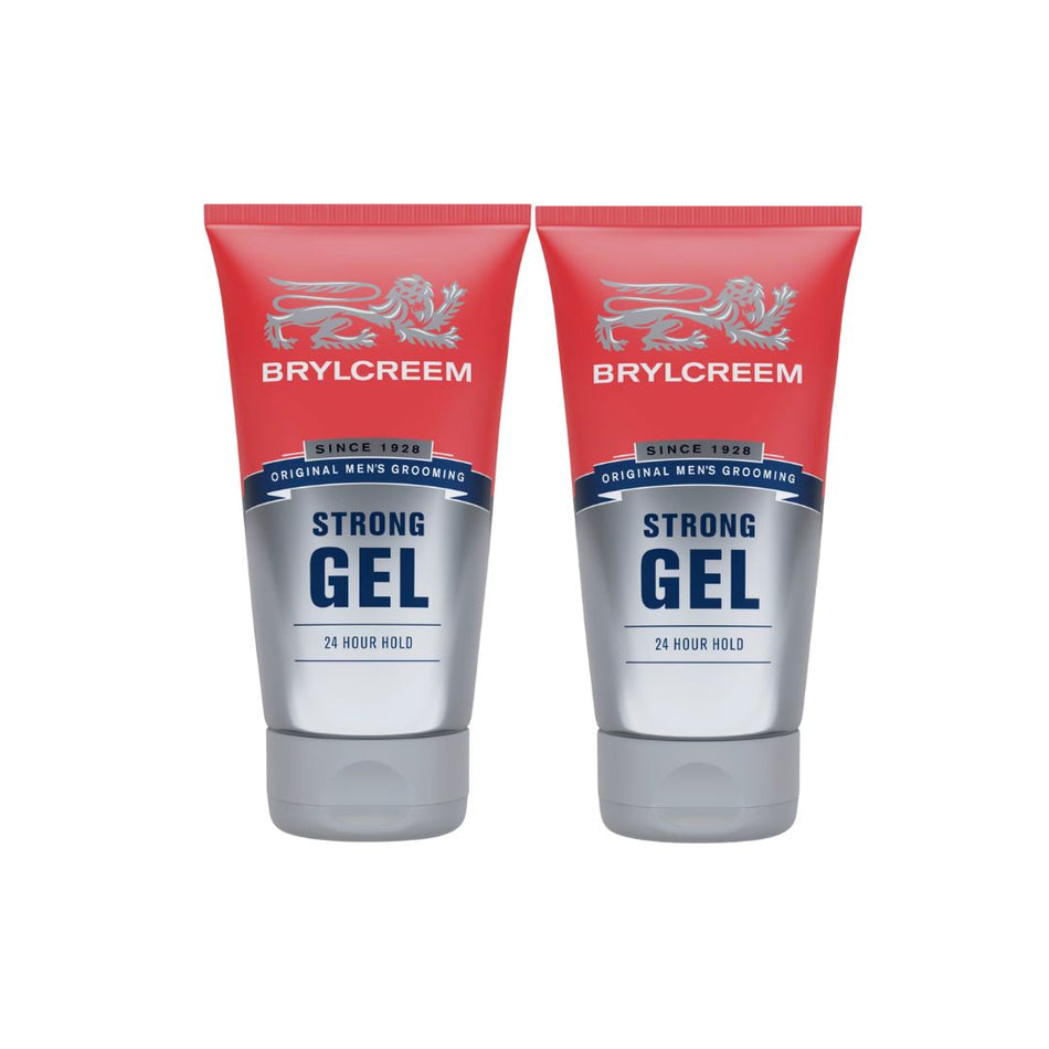 Brylcreem Strong Gel Double Pack 2 x 150ml on a white background