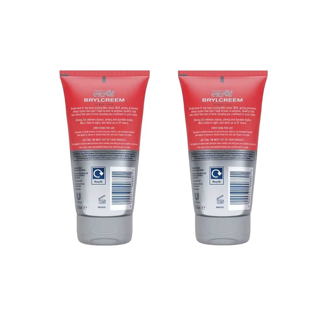 Brylcreem Strong Gel Double Pack 2 x 150ml (rear angle) on a white background
