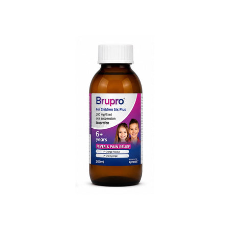 Brupro for Children Six Plus bottle on a white background