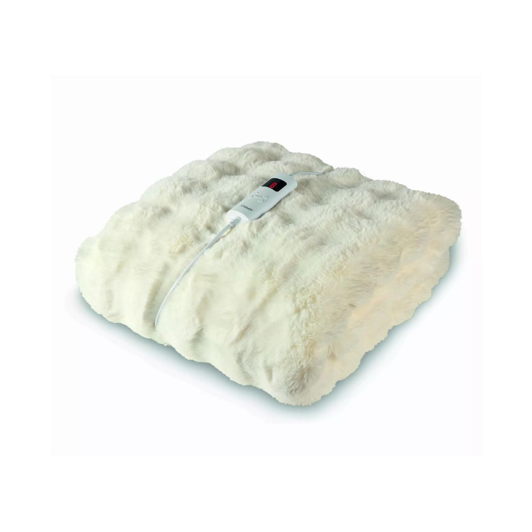 Carmen Bubble Fleece Electric Heated Throw on a white background
