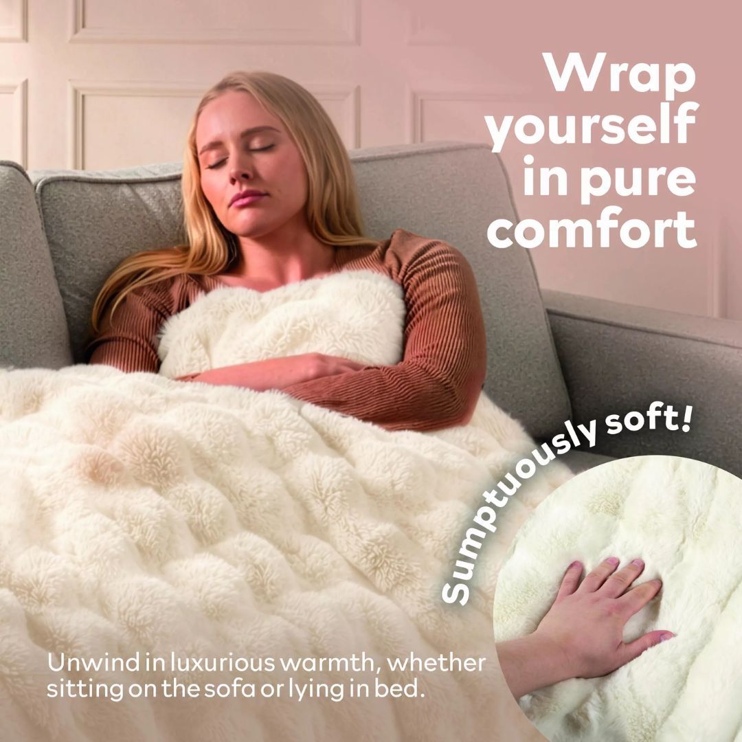 Carmen Bubble Fleece Electric Heated Throw 'wrap yourself in pure comfort'  image