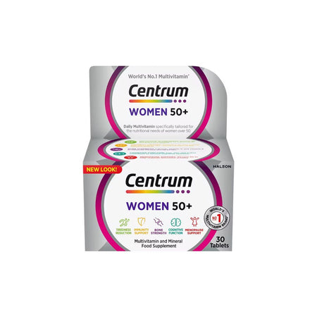 Centrum Multivitamin Women 50+ packaging on a white background