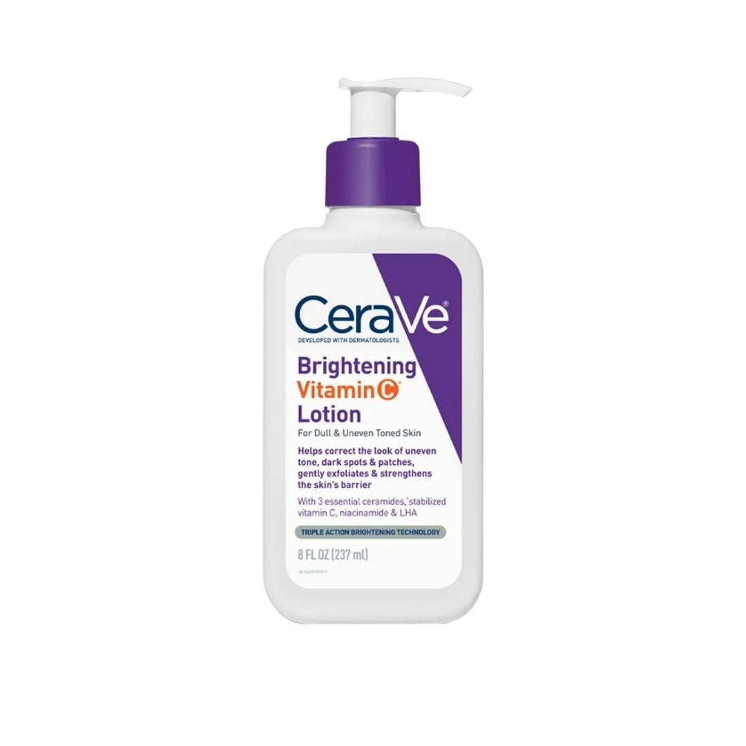 CeraVe Brightening Vitamin C Lotion 236ml pump on a white background