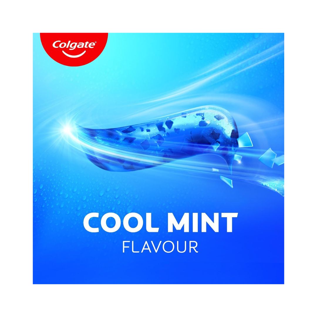 Colgate Max Fresh UltraFreeze Cooling Crystals Toothpaste 'COOL MINT FLAVOUR' graphic on a white background
