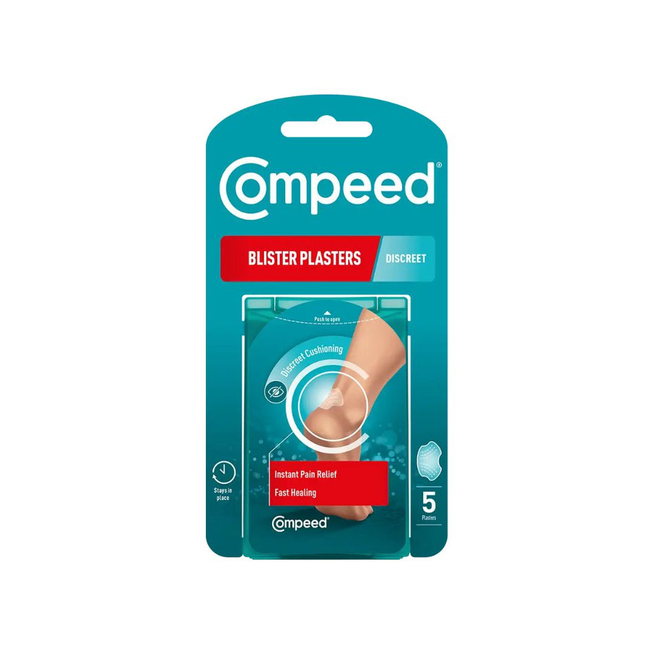 Compeed Blister Plasters DIscreet Packaging on a white background