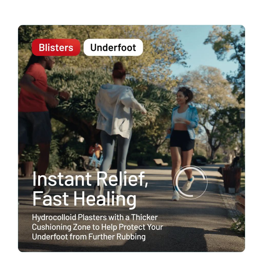 Compeed Sports Underfoot Blister in use photo of woman running