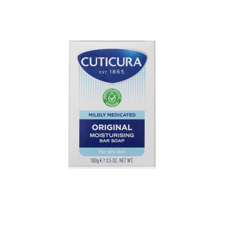 Cuticura Mildly Medicated Bar Soap 100g on a white background
