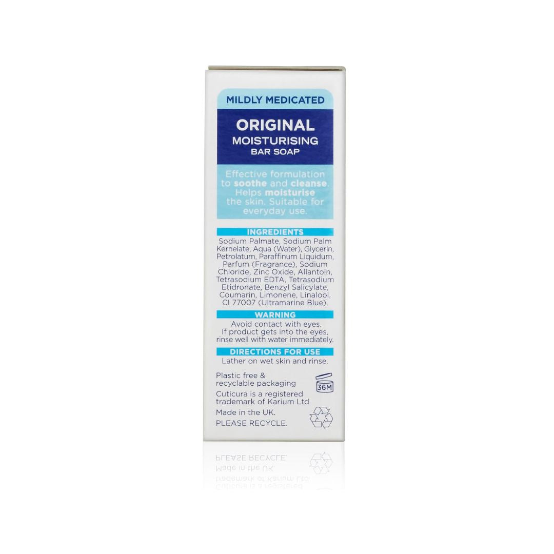 Cuticura Mildly Medicated Bar Soap 100g on a white background