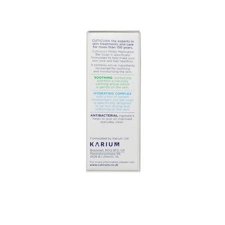 Cuticura Mildly Medicated Bar Soap 100g on a white background