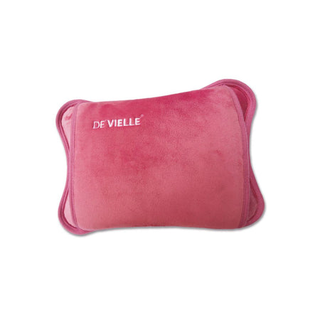 De Vielle Rechargeable Rose Pink Hot Water Bottle on a white background