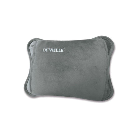 De Vielle Rechargeable grey hot water bottle on a white background