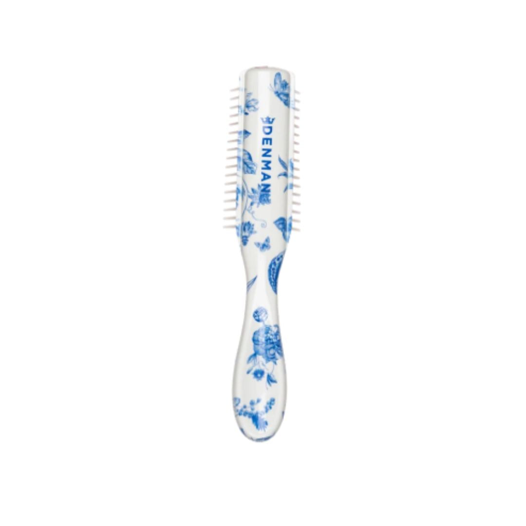 Denman Deluxe Mini Curl Definer & Styler D14 Blue Belle (side angle) on a white background