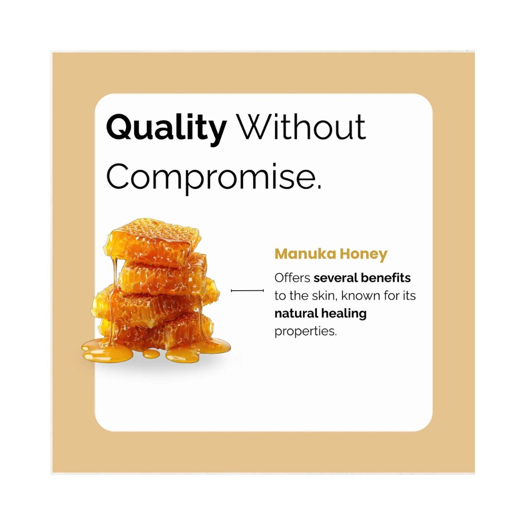 Dermatonics Heel Balm with Manuka Honey - benefits of manuka honey graphic