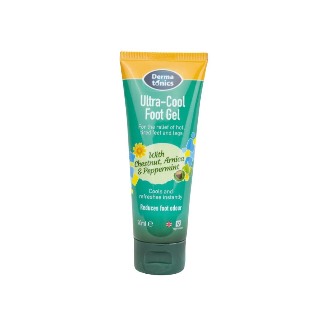 Dermatonics Ultra-Cool Foot Gel container on a white background