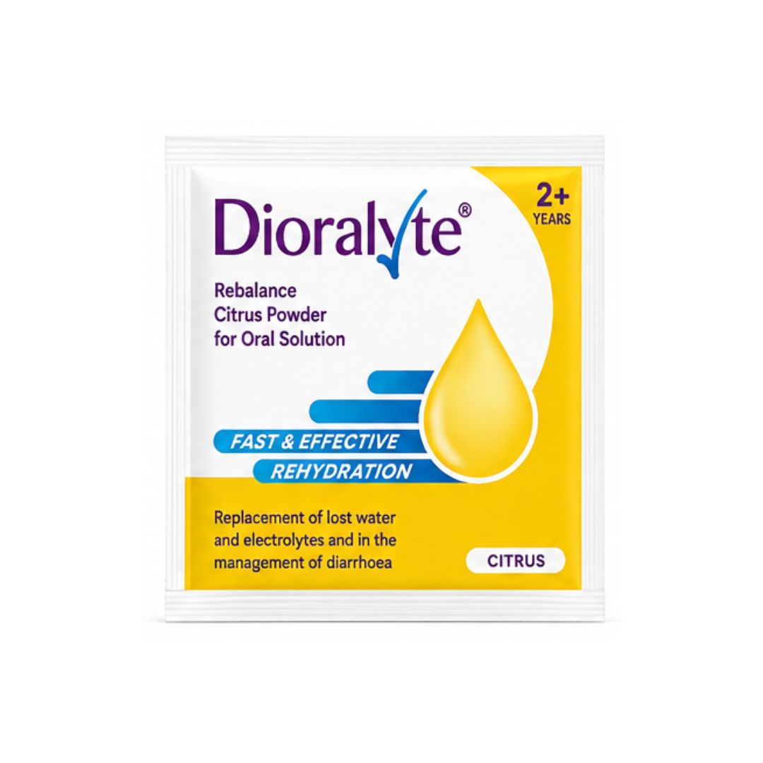 Dioralyte Rebalance Citrus Sachet on a white background