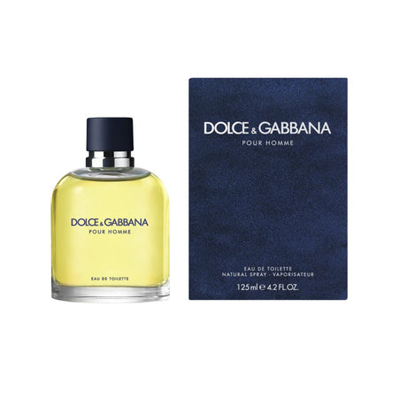 Dolce & Gabbana Pour Homme Eau de Toilette 125ml bottle and box on a white background