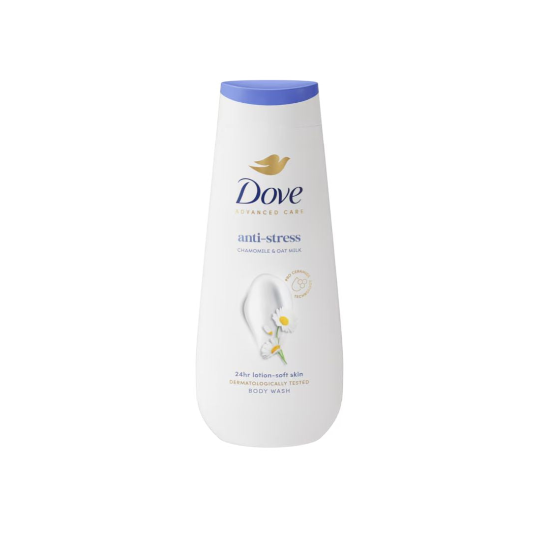 Dove AntiStress Body Wash on a white background