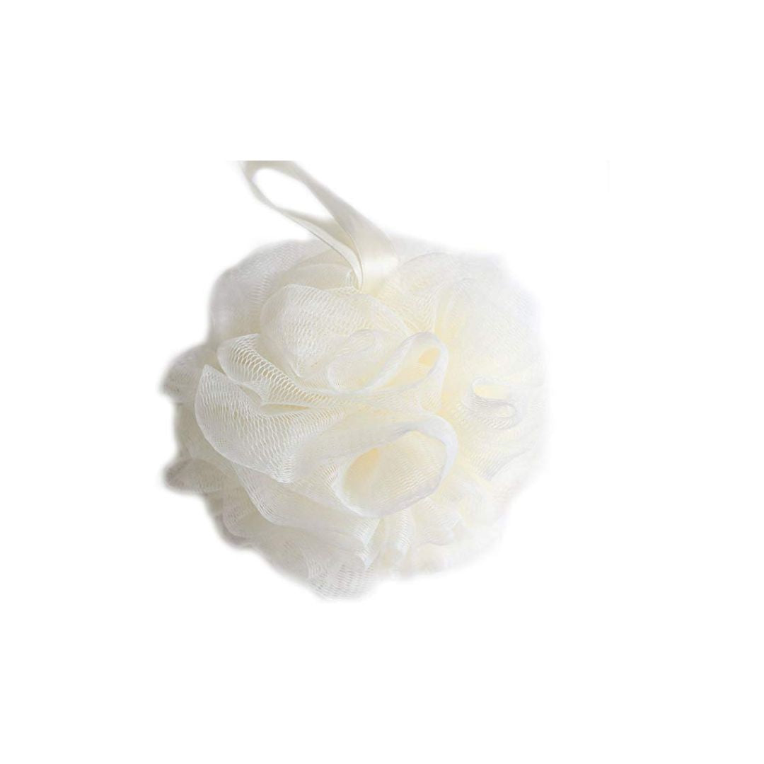 Dove shower puff on a white background