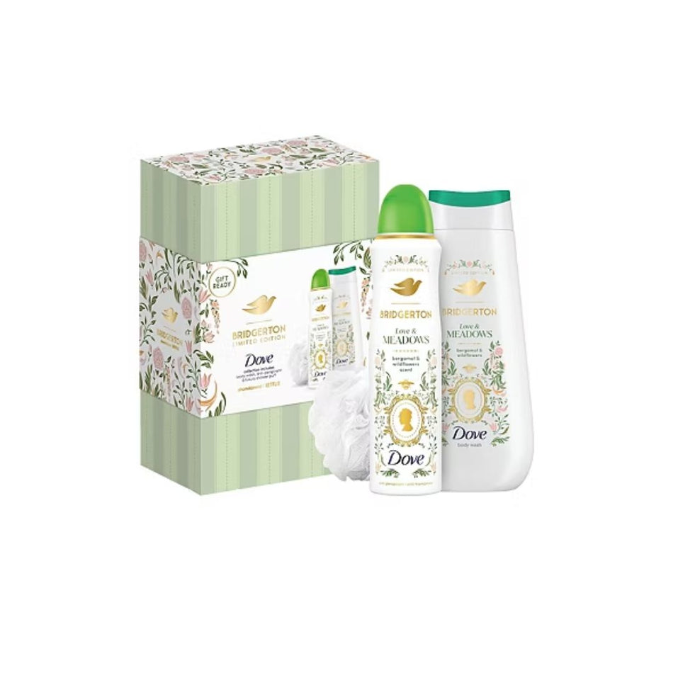 Dove Bridgerton Limited Edition Gift Set and contents on a white background