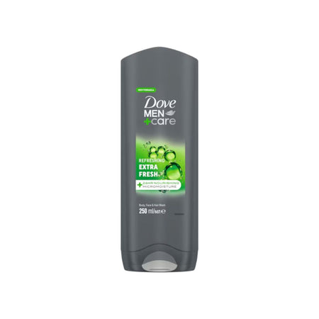 Dove Men+Care Extra Fresh 3-in-1 Body Wash 250ml on a white background