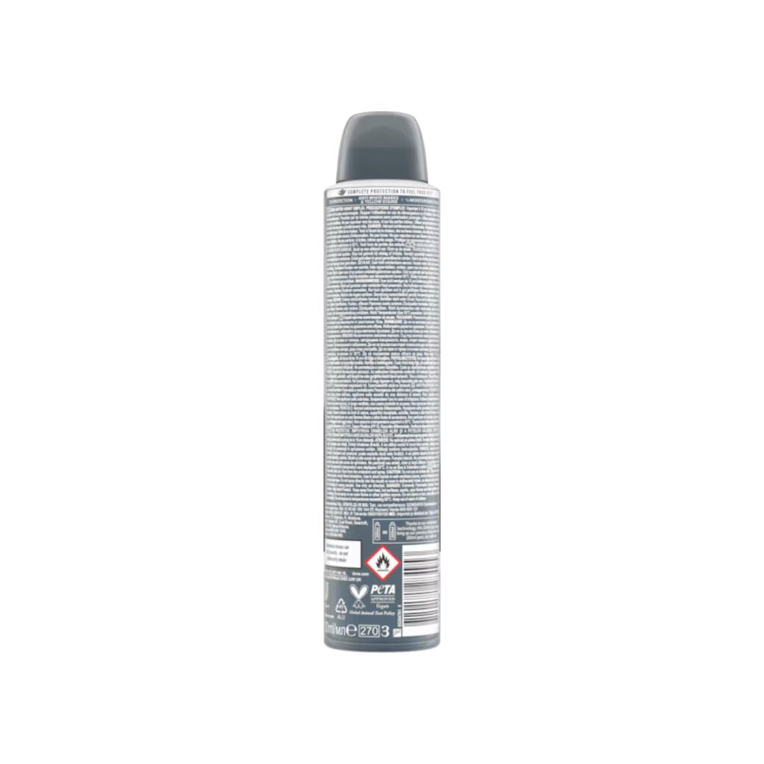 Dove Men+Care Invisible Dry 72H Anti-Perspirant 200ml (rear angle) on a white background