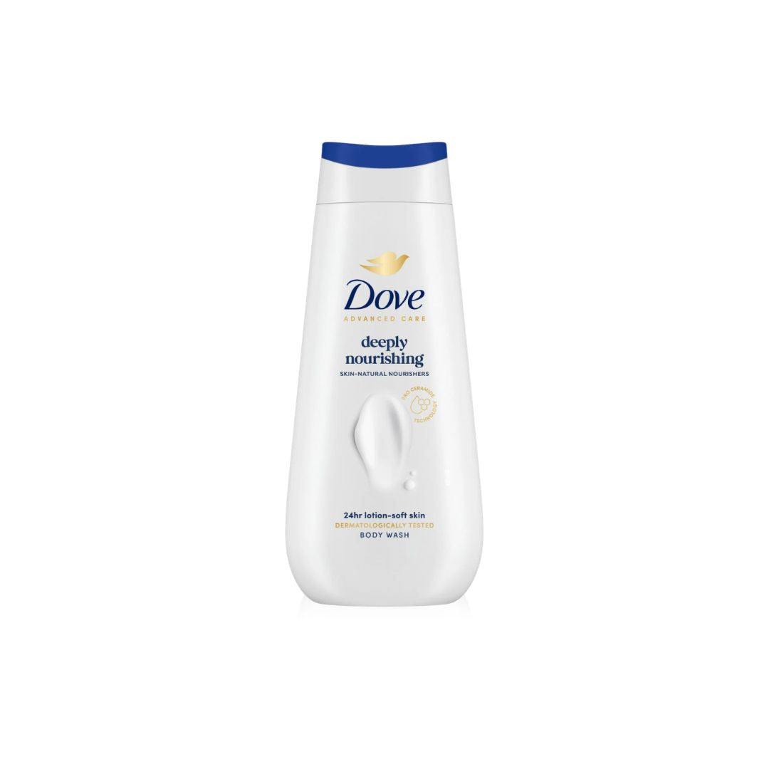 Dove Deeply Nourishing Body Wash on a white background